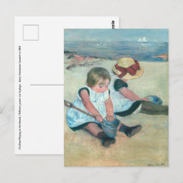 Carte Postale Mary Cassatt - Enfants jouant sur la plage