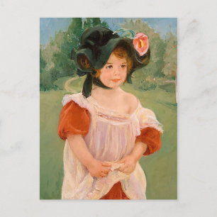 Carte Postale Mary Cassatt : Margot Standing in a Garden"