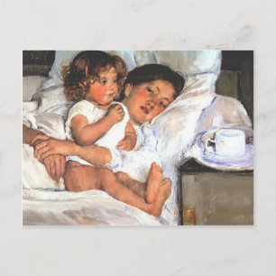 Carte Postale Mary Cassatt - Petit déjeuner en Bed
