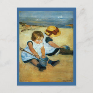 Carte Postale Mary Cassatt's Children on the Beach (1884)