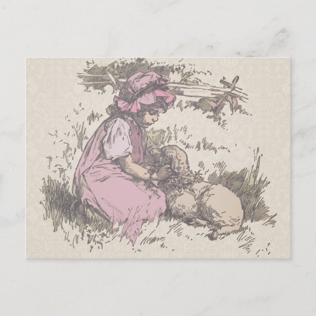 Carte Postale Mary Had a Little Lamb Nursery Rhyme (Devant)