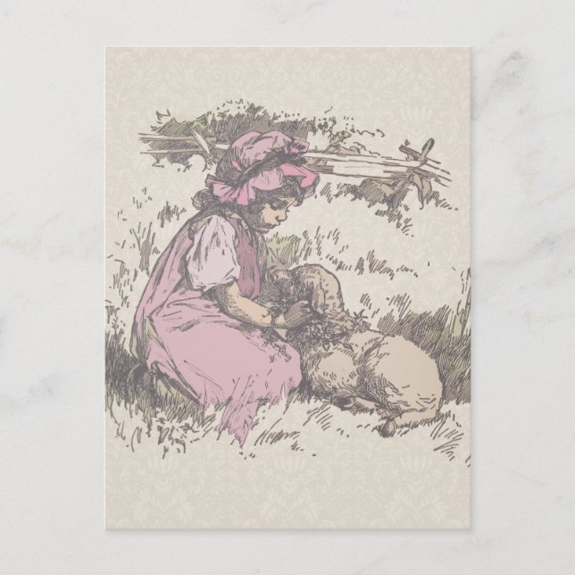 Carte Postale Mary Had a Little Lamb Nursery Rhyme (Devant)