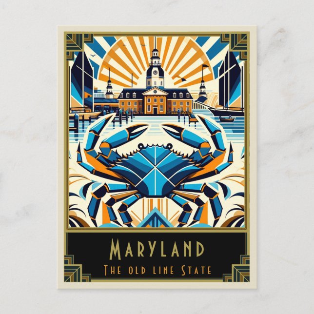 Carte Postale Maryland | Art déco (Devant)