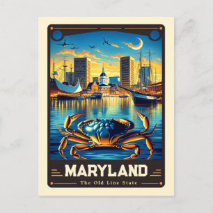 Carte Postale Maryland   Esprit patriotique Vintage