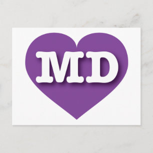 Carte Postale Maryland Purple Heart - J'aime MD