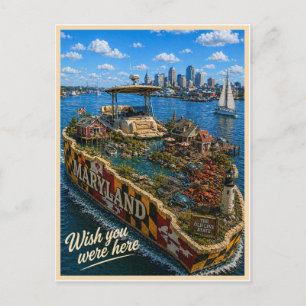Carte Postale Maryland Vous auriez aimé être ici Série des É