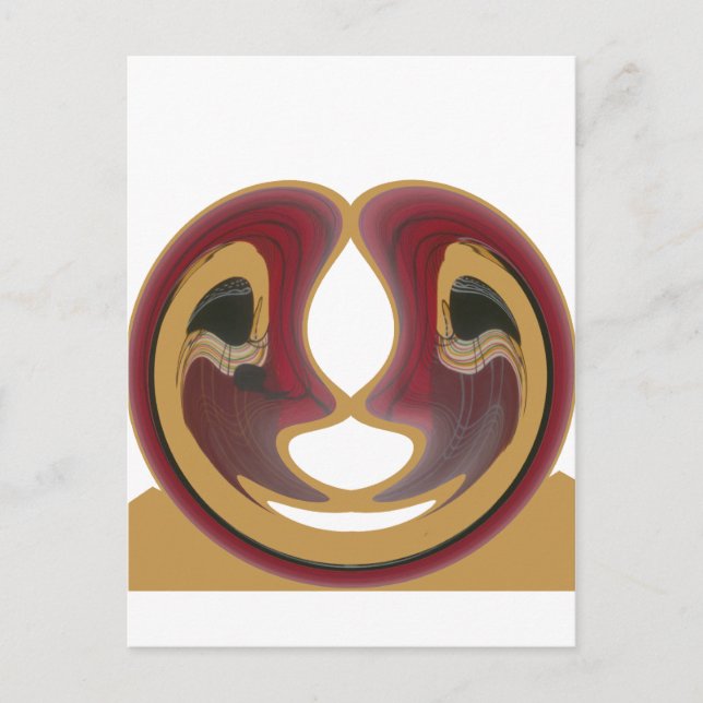 Carte Postale Masai Tribal Whirt Art Imprimer (Devant)