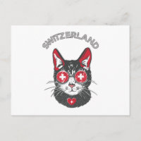 Mascotte de chat de football suisse Drapeau de sup
