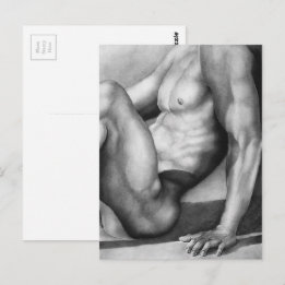 Carte postale Masculine Art Modèle de carrosserie 