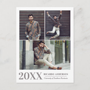 Carte Postale Masculine College 3 Faire-part d'obtention d'un di