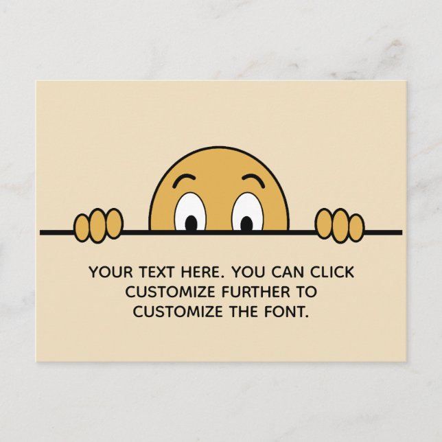 Carte Postale Masquage amusant Visage Ajouter votre texte (Devant)