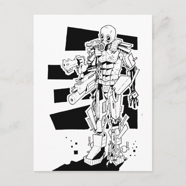 Carte Postale Masque à gaz (Devant)