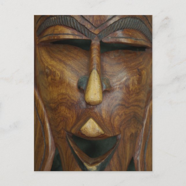 Carte Postale Masque africain en bois (Devant)