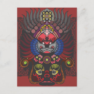 Carte Postale Masque chinois