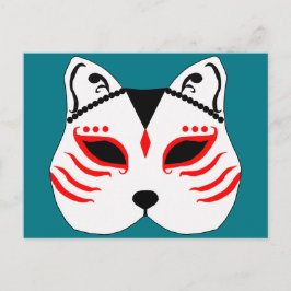 Carte Postale Masque de chat japonais