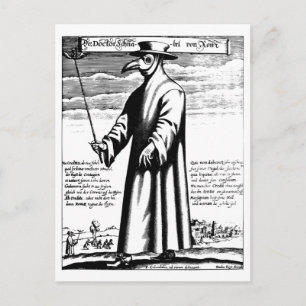 Carte Postale Masque de peste du docteur, nous nous retrouverons