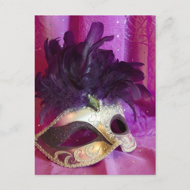 Carte Postale Masque violet (Devant)