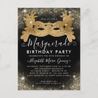 Masquerade Black Gold Parties scintillant Dust Ann