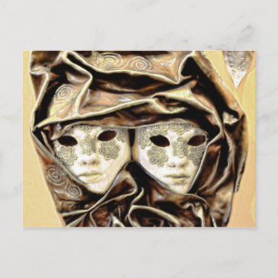 Carte Postale Masques de Carnaval de Venise