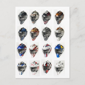 Carte Postale Masques de hockey