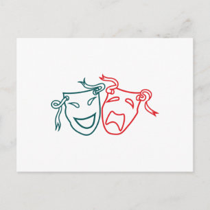 Carte Postale Masques dramatiques