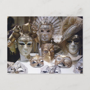 Carte Postale Masques du Carnaval de Venise