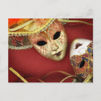 Carte Postale Masques vintages de carnaval