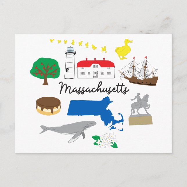 Carte postale Massachusetts (Devant)