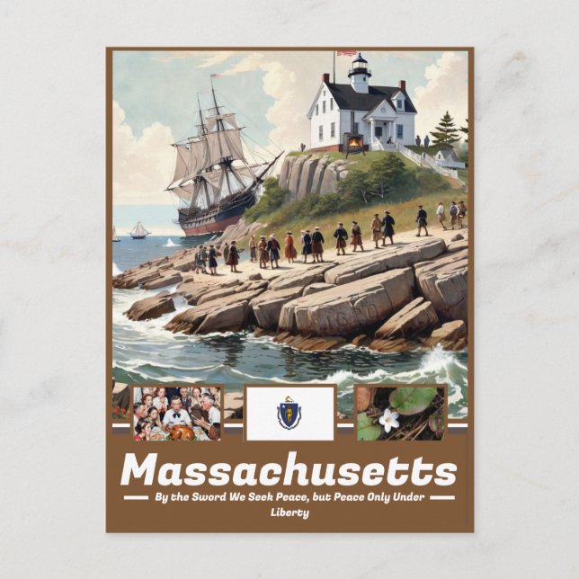 Carte Postale Massachusetts Artistrie & Histoire (Devant)