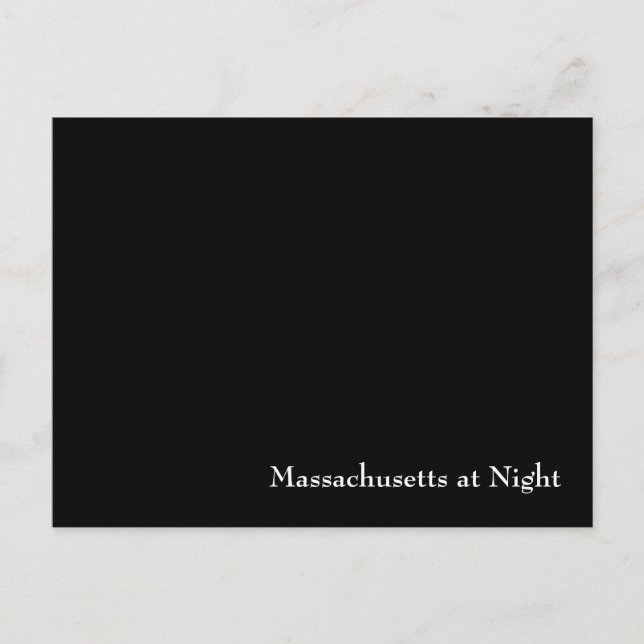 Carte Postale Massachusetts de nuit (Devant)