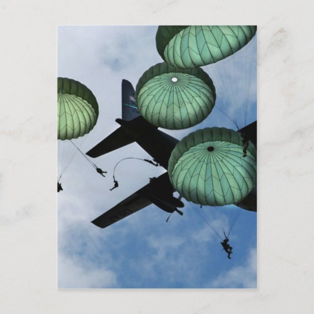 Carte Postale Massachusetts, Parachutes, U.S Army (Devant)