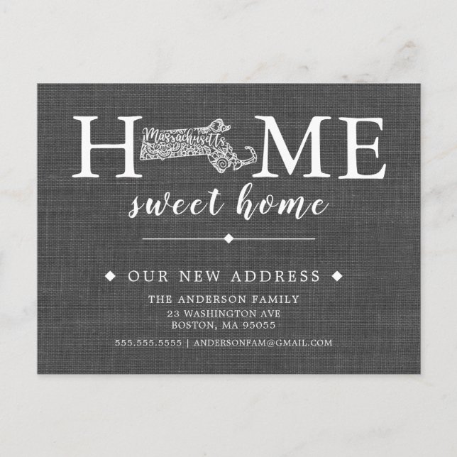 Carte postale MASSACHUSETTS State Moving Faire-par (Devant)