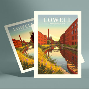 Carte Postale Massachusetts vintage Lowell