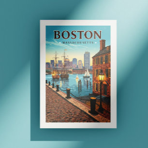 Carte Postale Massachusetts vintages de Boston