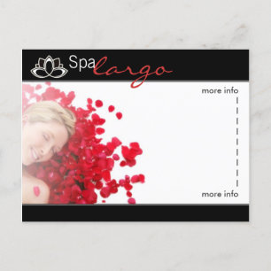 Carte Postale Massage Spa Salon - Blanc