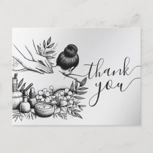 Carte Postale Massage Thérapie Guérison Mains Énergie Spa Bien-ê