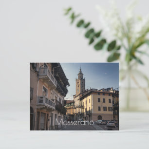 Carte Postale Masserano Soirée Skyline, Biella, Italie