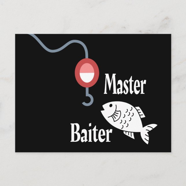Carte Postale Master Baiter Fishing Funny (Devant)