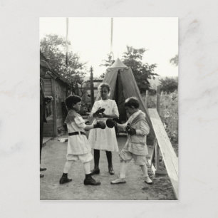 Carte Postale Match de boxe Jardin 1915