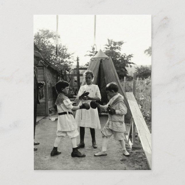 Carte Postale Match de boxe Jardin 1915 (Devant)