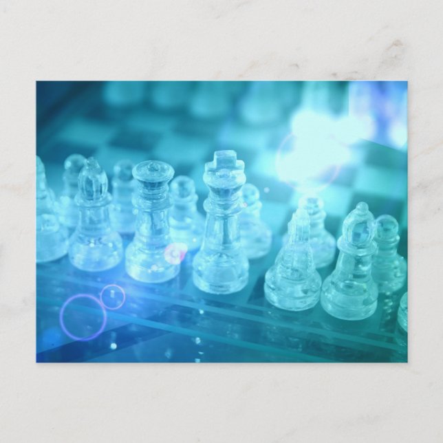 Carte postale Match d'échecs (Devant)