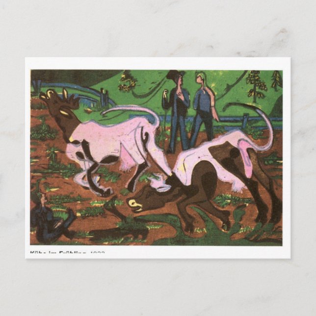 Carte Postale Matelas au printemps par Ernst Ludwig Kirchner (Devant)