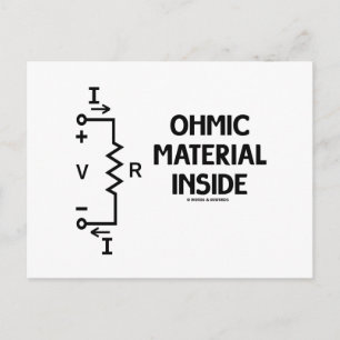 Carte Postale Matériau ohmique à l'intérieur (Loi d'Ohm)