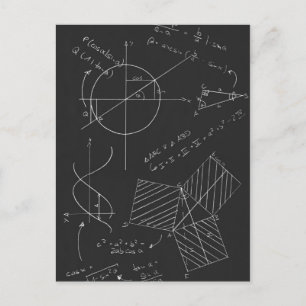 Carte Postale Math blackboard