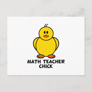 Carte Postale Math Enseignant Chick