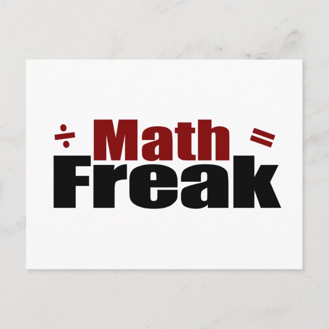 Carte Postale Math Freak (Devant)