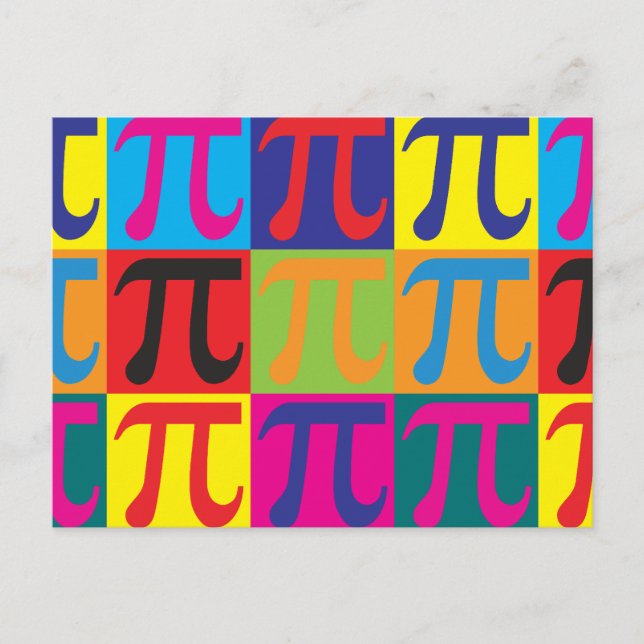 Carte Postale Math Pop Art (Devant)