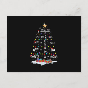 Carte Postale Math Teacher Christmas Tree Funny Christmas Math F