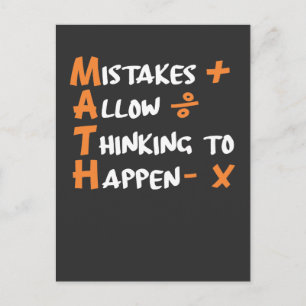 Carte Postale Mathématicien enseignant mathématiques algèbre géo