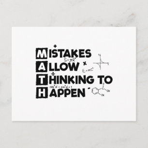 Carte Postale Mathématiciens Étudiants Mathématiques Mathémati